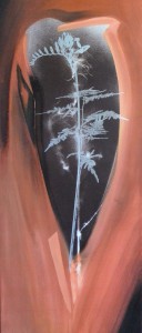 Decoración, Flor plateada I, LA274, 70x30 cms (4)