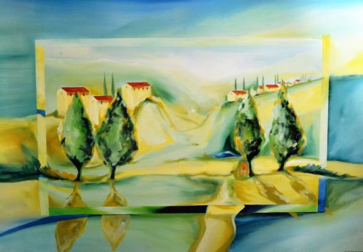 H. Kirchner - "Paisaje con colinas WP350" cartel decoración