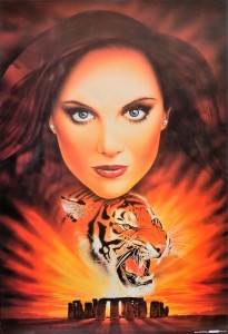 Decoración, Woman with tiger, cartel, 98x68 cms.  (2)