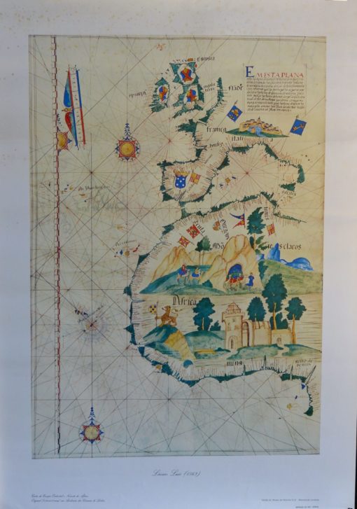 Luis Lázaro - "Europa Occidental y Norte de Africa" Mapa de 1563