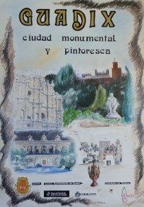 Guadix, ciudad monumental y pintoresca, cartel promoción turística, 69x49 cms (1)