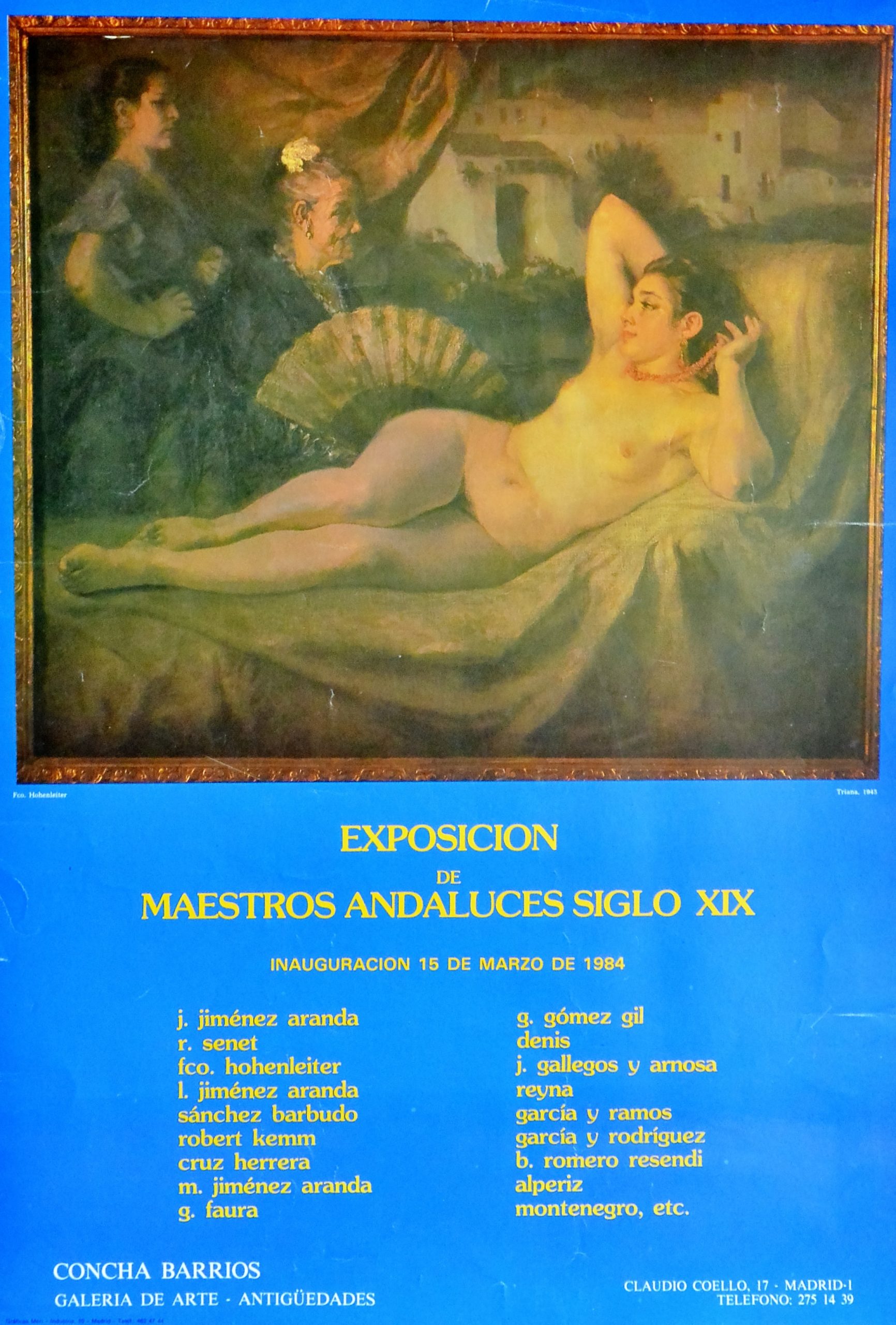 Francisco Hohenleiter - "Triana" Exposición Maestros andaluces en la galería Concha Barrios en 1984
