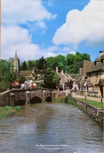 Inglaterra, The Village of Castle Combe in Wiltshire, cartel promoción turística 77x51 cms (3)