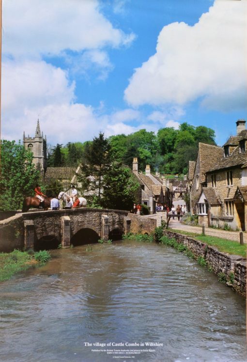 Inglaterra - "The Village of Castle Combe in Wiltshire" cartel promoción turística