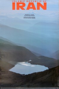Irán, Lago Valasht, cartel promoción turística, 88x58 cms (4)