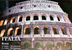 Italia, Il Colosseo, cartel promoción turística, 70x100 cms (1)