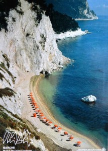 Italia, Riviera del Conero, Ancona, cartel promoción turística, 68x48 cms (3)