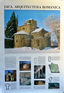 Jaca, Arquitectura románica, cartel de promoción turística, 88x62 cms (3)