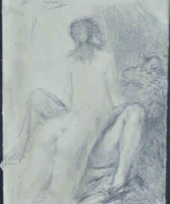 Juanvi, Juan Vicente Barrio - "Relación amorosa" dibujo lápiz papel, enmarcado
