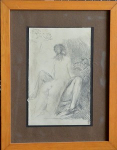 Juanvi, Juan Vicente Barrio, erótico, dibujo lápiz papel, enmarcado, dibujo 21x13 cms. y marco 32x25 cms. (3)