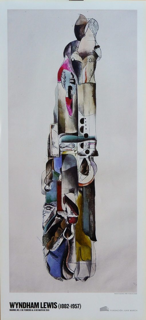 Wyndham Lewis - "Abstract composition" cartel original exposición en Fundación Juan March
