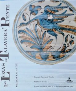 Cerámica - "Lozas de Talavera y Puente del Arzobispo" cartel original exposición en el Mercado Puerta de Toledo de Madrid en 1989