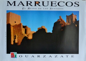 Marruecos, Ouarzazate, cartel promoción turística, 70x50 cms (3)