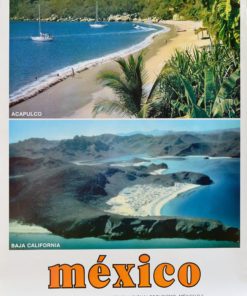 México - "Acapulco, Baja California" cartel promoción turística