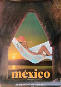 México, Hamaca, cartel promoción turística, 85x60 cms (3)