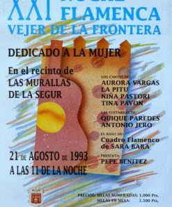 Vejer de la Frontera - "Noche Flamenca, dedicado a la mujer" cartel original