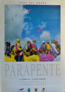 Parapente, Copa del Mundo, cartel original,  70x50 cms (2)