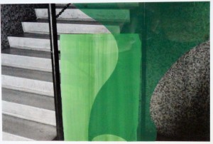 Pereda Ma. Luisa Pérez, Espacios encintados A.B., Fotografía bn sobre papel intervenida con pintura y collage. 29 x 23 cm.  (4)