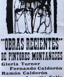 Esteban de la Foz - "Pintores montañeses" cartel original exposición colectiva