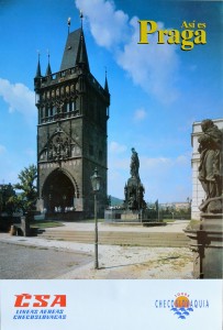 Praga, cartel promoción turística, 62x42 cms (1)