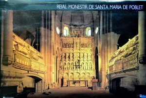 Real monasterio de Santa Maria del Poblet, cartel promoción Cataluña, 58x86 cms (3)