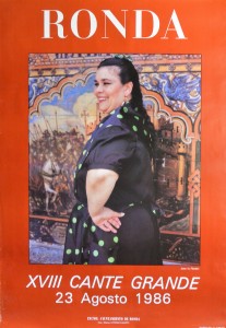 Ronda, Cante Grande, Juana la Revuelo, cartel original 1986, 98x68 cms (2)