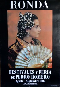 Ronda, Festivales y feria de Pedro Romero, cartel original 1986, 98x68 cms (2)