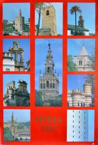 Sevilla 1992, Monumentos, cartel promoción turística, 99x68 cms (1)