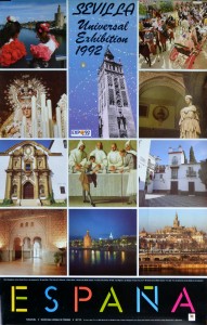 Sevilla, Universal Exhibition 1982, cartel promoción, 96x62 cvms (2)