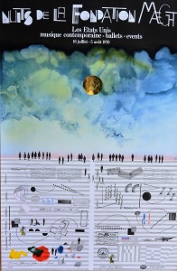 Steinberg Saul, Nuits de la Fondation, cartel litográfico original editado en 1970 para los conciertos en la Fundación Maeght, 89x57,50 cms. (4)