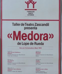 Taller de Teatro Zascandil - "Medora, Lope de Rueda" cartel representación teatral