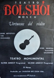 Teatro Bolshoi Moscú, Teatro Monumental, cartel original, 99x69 cms (1)