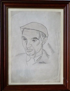 Vazquez Díaz Daniel, Tipo vasco, dibujo lápiz papel, enmarcado, dibujo 36x25,50 cms. y marco 47x36 cms. 600 (1)