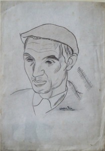 Vazquez Díaz Daniel, Tipo vasco, dibujo lápiz papel, enmarcado, dibujo 36x25,50 cms. y marco 47x36 cms. 600 (3)