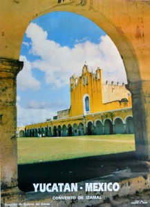Yucatán, Convento de Izamal, cartel promoción turística México, 61x41 cms (1)