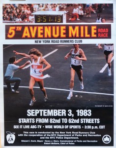 5th Avenue Mile, Road race, cartel promoción 1983, 59x47 cms.   (1)