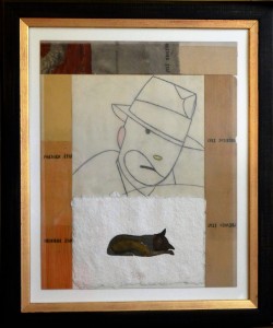 Arroyo Eduardo, Fausto, técnica mixta y collage, enmarcado, obra 51x41 cms. y marco 69x58 cms (4)