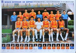 Baloncesto, Selección nacional 1985, cartel oficial, 64x90 cms.  (2)