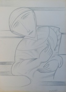 Brotat Joan, Mujer reclinada, dibujo lápiz papel, 70x50 cms (3)