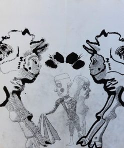 Castillo Jorge 1972 - "La novia del torero" tinta china y lapiz graso papel