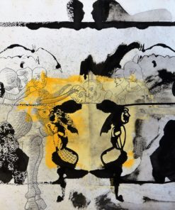 Castillo Jorge 1972 - "Toro sonriente en Vista Alegre" tinta china y lápiz graso papel