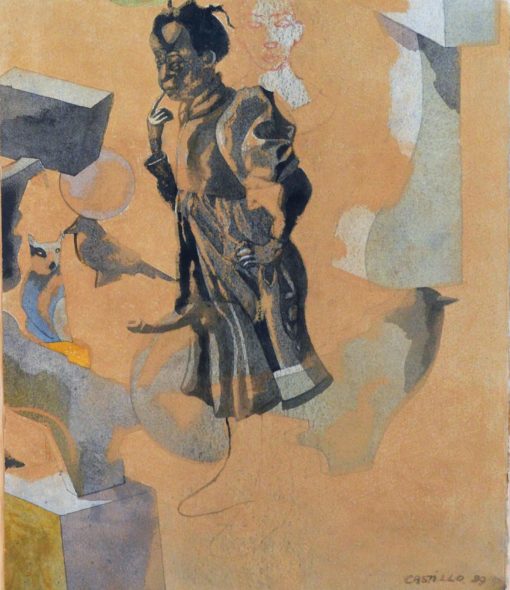 Jorge Castillo 1999 - "El estudiante" acrilico papel