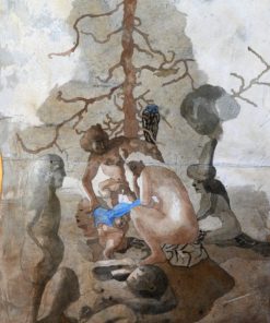 Jorge Castillo 2001 Madrid - "Hoy es fiesta" Lápiz y acrílico papel artesanal