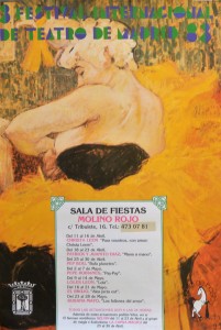Festival internacional de teatro, Toulouse Lautrec, la payasa Cgau-U-Kao, cartel de 1983, 70x49 cms. (5)
