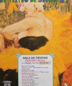 Toulouse Lautrec - "La payasa Cha-U-Kao" cartel Festival internacional de teatro de Madrid en 1983