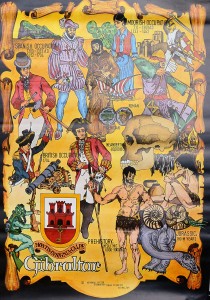 Gibraltar, cartel histórico, 63x44 cms.  (1)