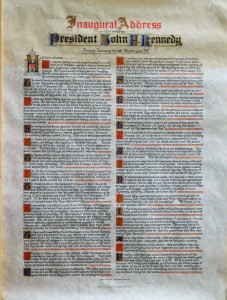 John F. Kennedy, Inaugural address, cartel en papel pergamino 50x38 cms (4)