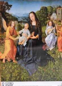 Las Edades del Hombre, tríptico de la Virgen y los Angeles músicos, catedral de Burgos, cartel, 68x49 cms. (1)