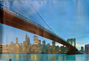 New York, Brooklyn bridge, cartel 68x99 cms (2)