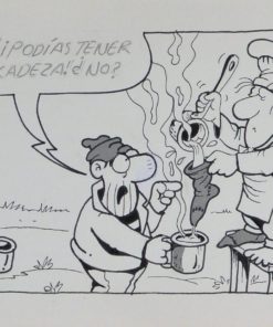 Luis Valcarcel Ortés - "Delicadeza" Viñetas, dibujo original tinta china cartulina